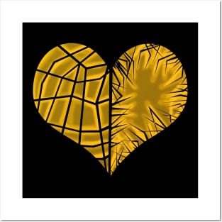 Golden Heart - Broken Heart Posters and Art